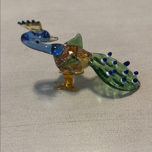 Pier 1 Other - Colorful Glass Peacock Figurine
